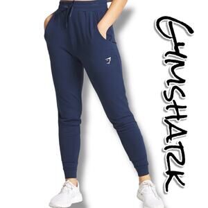 Gymshark Pippa Training Joggers Pants Navy Elastic Waistband Womens Size Small